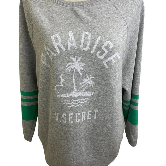 Victoria secret womens paradise stripe on sleeves sweatshirt size X-Smal… - Picture 7 of 8